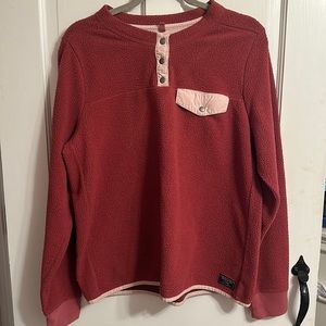 Abercrombie & Fitch Fleece Pullover with Buttons and Front Pocket | Size L